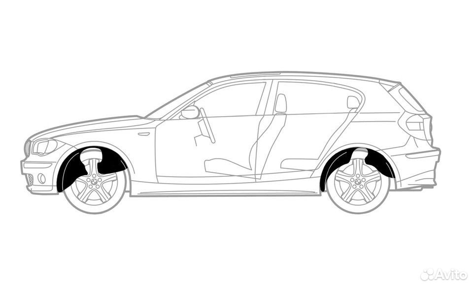 Подкрылки задние на Daewoo Gentra