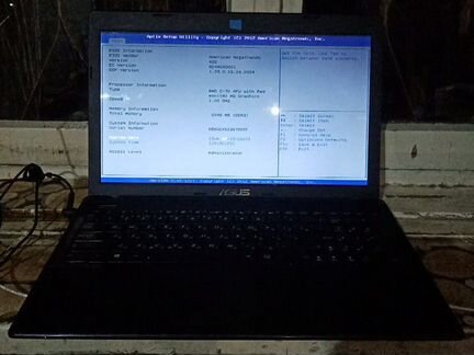 Ноутбук Asus без жёсткого диска