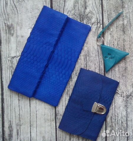 Клатч из натуральной кожи питона