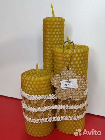 Свечи из вощины пчелиный воск набор