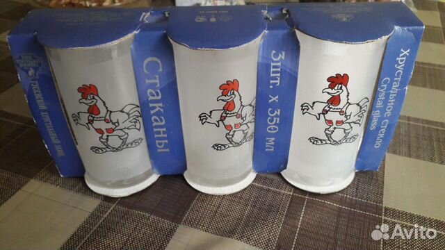 Набор стаканов СССР Гусь -Хрустальный