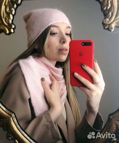 Шапка бини из пуха норки