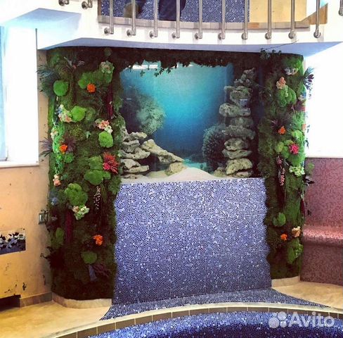 Мох стабилизированный панно из мха фитокартина фит