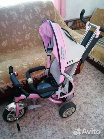 Трехколесный детский велосипед с ручкой бу