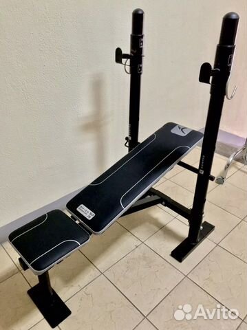 Скамья для жима Domyos BM120 со штангой