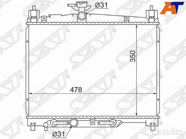 Радиатор toyota echo