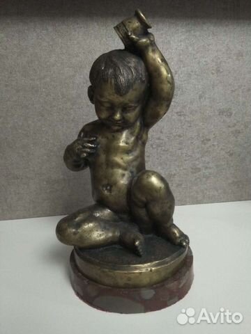 Антикварная бронзовая эксклюзивная статуэтка