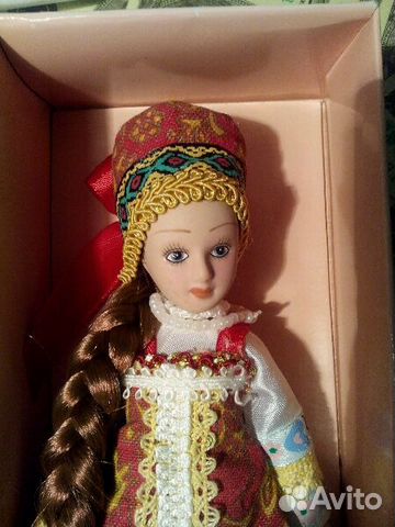Кукла в летнем костюме Костромской губернии. Фарфо