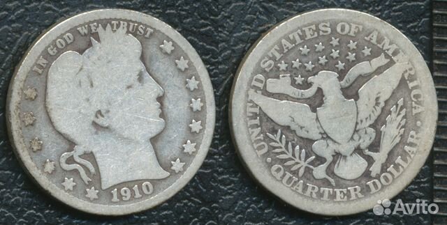 США 25 центов 1910, 1908D