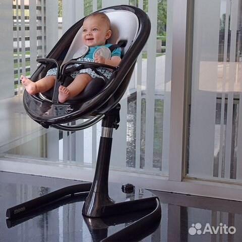 Детский стульчик Mima moon 2G Black/Silver