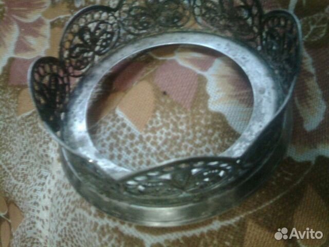 Подставки под вазу Мельхиор скань и Сталь СССР