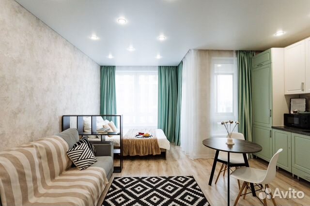 

Квартира-студия, 30 м², 2 кровати