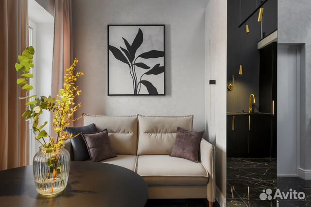 

1-к. квартира, 45 м², 3 кровати