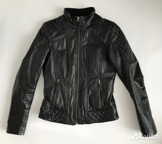 Кожаная куртка черная Mustang утепленная Кожаная куртка черная Mustang утепленная