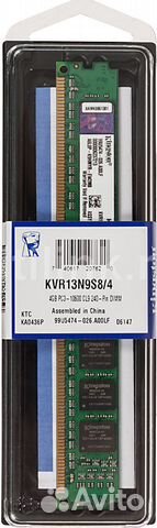 Модуль памяти kingston KVR13N9S8/4 DDR3 - 4Гб
