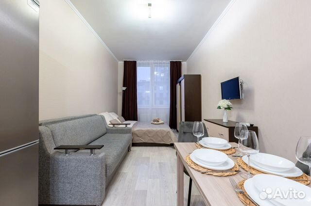 

Квартира-студия, 28 м², 2 кровати