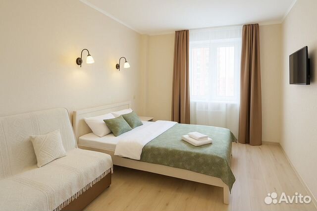

1-к. квартира, 39 м², 2 кровати