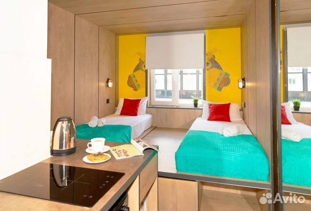 

Квартира-студия, 16 м², 2 кровати