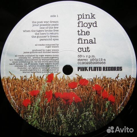 Pink floyd - The Final Cut 1983/2017 (Sealed LP)