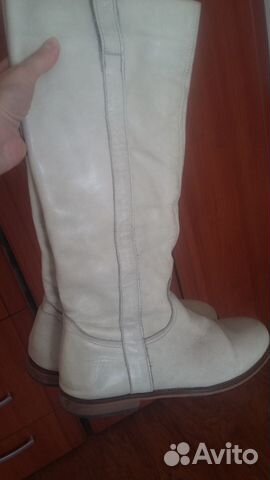 Сапоги original 39-40 Италия 2 пары белые