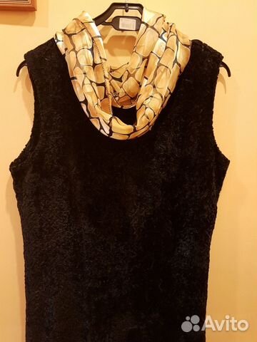 Вечернее платье из искуств. каракульчи с переливом