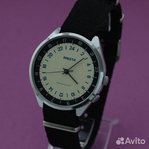 Ракета 24-часовые механические часы СССР в