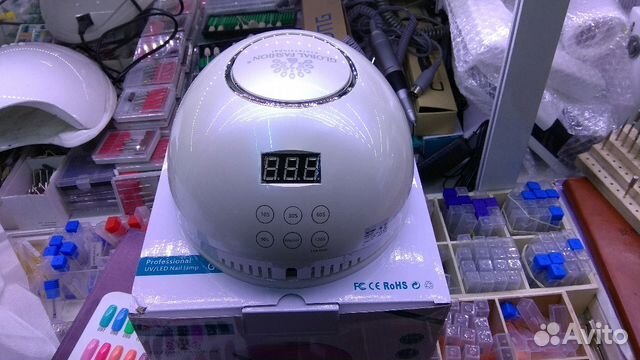 Лампа гибридная UV/LED 48Вт с вентилятором белая Лампа гибридная UV/LED 48Вт с вентилятором белая