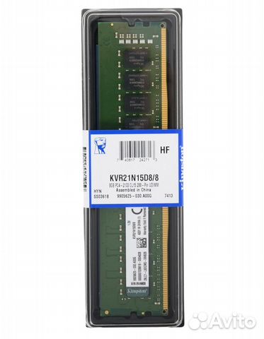 Модуль памяти kingston kvr21n15d8/8 DDR4 - 8Гб