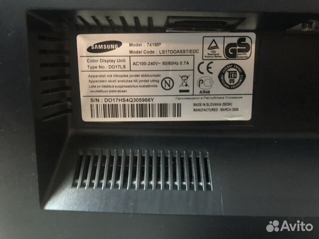 Монитор SAMSUNG,модель 741MP Монитор SAMSUNG,модель 741MP