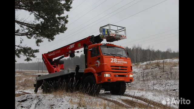 Аренда автовышки вездеход 28 метров
