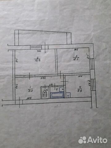 2-к квартира, 56 м², 1/5 эт.