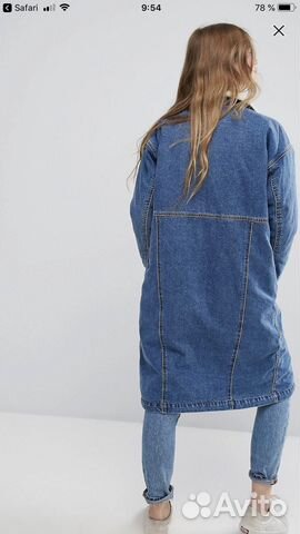 Джинсовое пальто на тёплой подкладке Monki