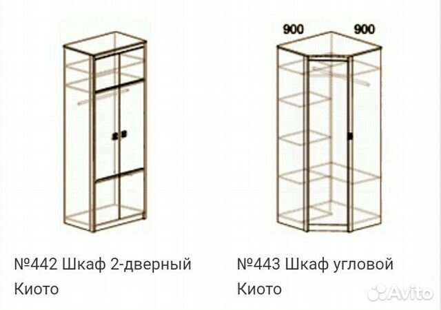 Шкафы из спального гарнитура Киото Шкафы из спального гарнитура Киото
