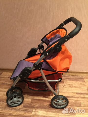 Коляска для куклы Buggy Boom Skyna Оранж. с сирен Коляска для куклы Buggy Boom Skyna Оранж. с сирен