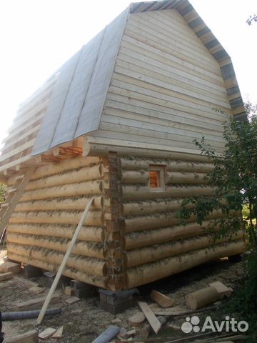 Баня 4х5 с ломаной мансардной крышей Баня 4х5 с ломаной мансардной крышей