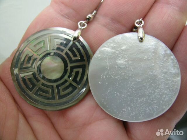 Сережки из натурального перламутра. Новые