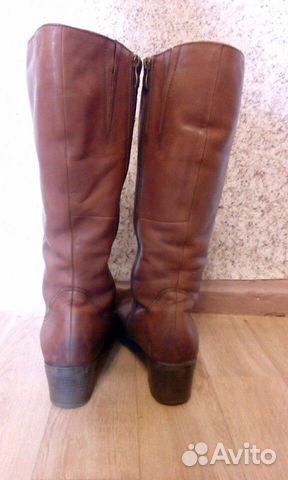 Зимние-кожаные сапоги