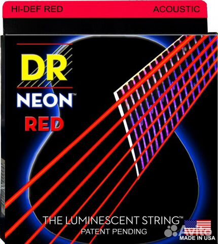 Струны цветные 10-48 DR NRA-10 Neon Красные