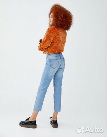 Pull&bear джинсы mom голубые Pull&bear джинсы mom голубые