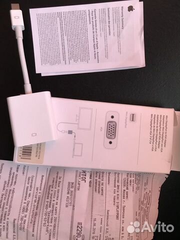 Адаптер Apple Mini DisplayPort - VGA Адаптер Apple Mini DisplayPort - VGA