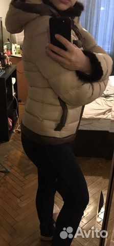 Куртка с мехом норки зимняя