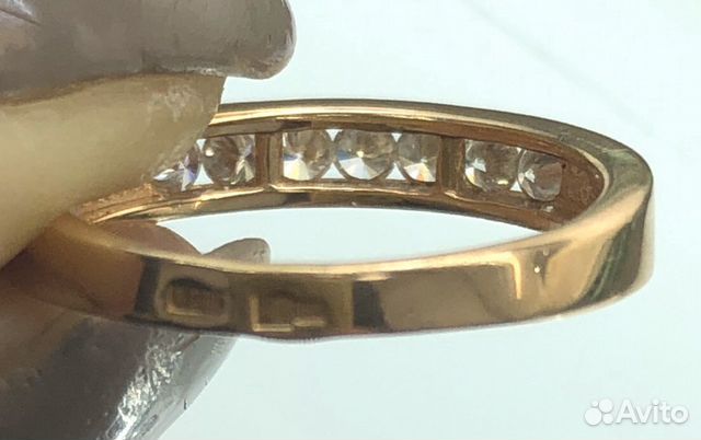 Золотое кольцо Дорожка с бриллиантами 0,21 кт р15 Золотое кольцо Дорожка с бриллиантами 0,21 кт р15