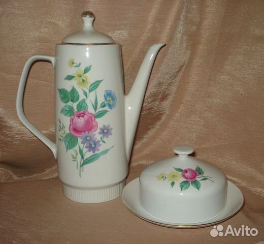 Фарфор - гдр, Кофейники,молочник, блюдо
