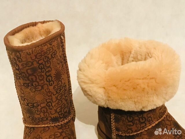 Угги Ugg рыжие эксклюзив принт новые 37размер