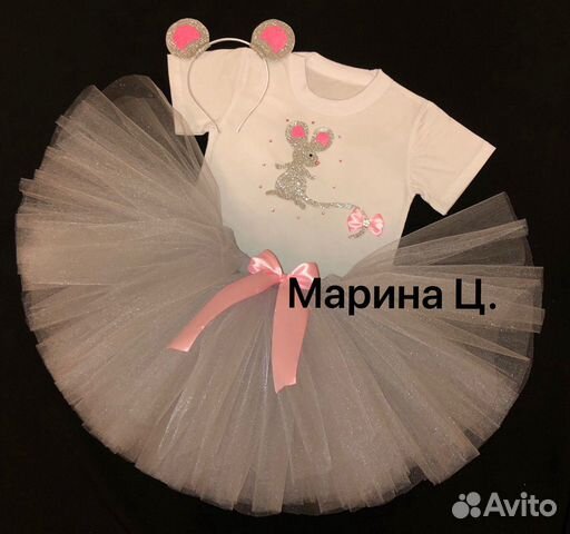Костюм мышки, мышка, юбка туту, пышная, из фатина
