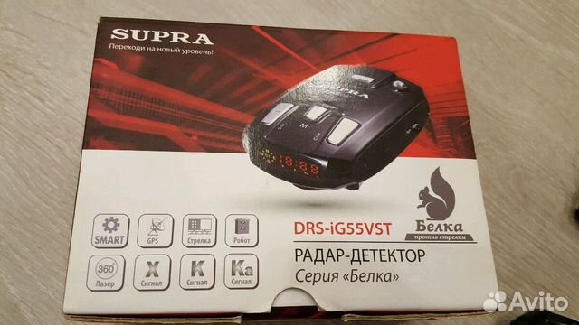 Антирадар с GPS Supra DRS-iG55VST Антирадар с GPS Supra DRS-iG55VST