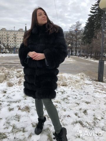 Шуба из песца люкс