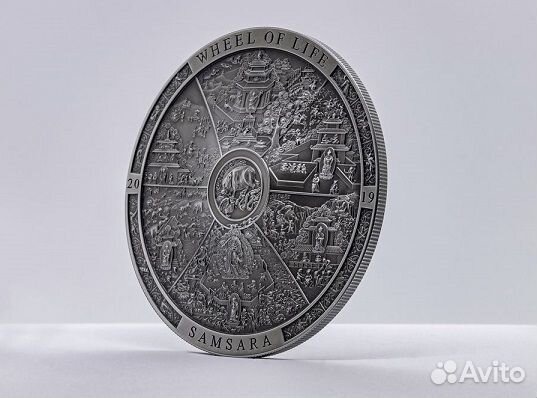 Монета Колесо жизни Самсара Острова Кука 2019г Ag Монета Колесо жизни Самсара Острова Кука 2019г Ag
