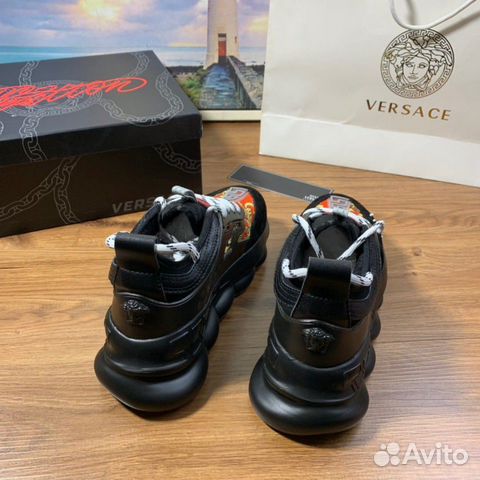 Кроссовки Versace Chain Reaction Black&Red Кроссовки Versace Chain Reaction Black&Red