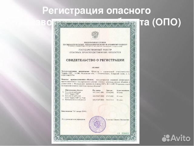 Реестр опо. Свидетельство о регистрации опасного производственного объекта. Свидетельство о государственной регистрации опо. Регистрация опасных производственных объектов. Свидетельство о регистрации в госреестре опо.